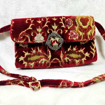 FRAY I.D 프레이 아이디 클러치백 꽃무늬 레트로 벨로아