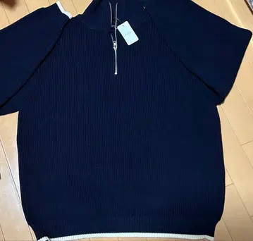 [ 택 포함 미사용 ] CPCM 네이비 지퍼 하이넥 스웨터 L 사이즈