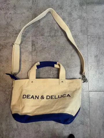 DEAN & DELUCA 토트백 아이보리/네이비