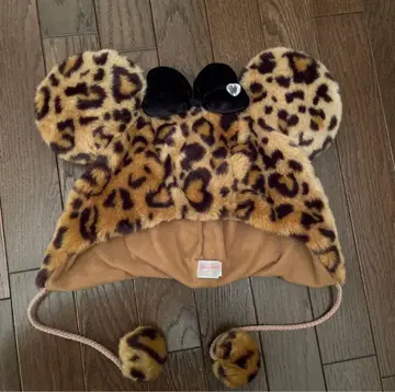 디즈니 팬 캡 레오파드 무늬 모자 와펜