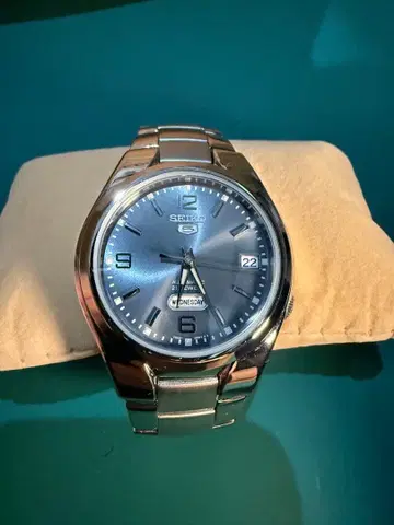 세이코 5 SNK621K1 자동 손목시계 블루 그레이