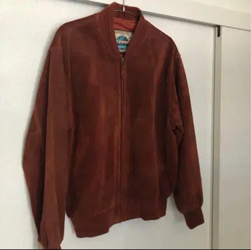 SEA HOP 짧은 기장 가죽 자켓 스웨이드 빈티지 블루종