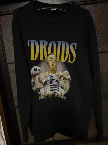 스타 워즈 드로이드 맨투맨 블랙