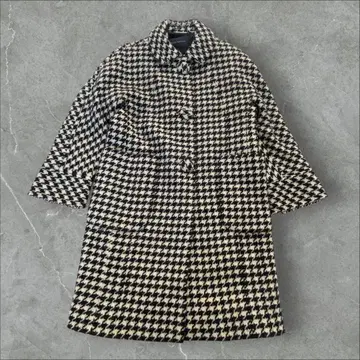 BANANA REPUBLIC 바나나리퍼블릭 하운드투스 체크 패턴 코트 S