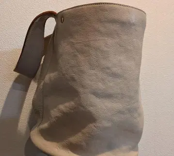 sonor 크림색 MARUZOKO 가죽 토트백