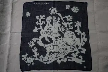 45rpm 반다나 스카프 거즈지 루돌프와 산타 패턴 (인디고)