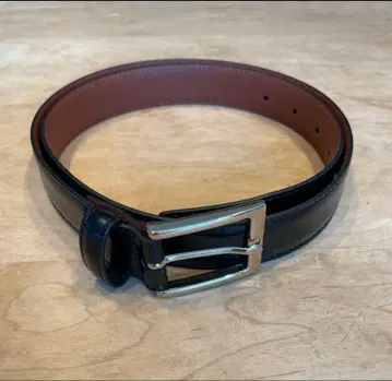 새상품급! brooks brothers 카프 벨트 블랙 골드 버클