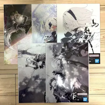 니어 오토마타 제일복권 클리어 포스터 5종 클리어 파일 2종