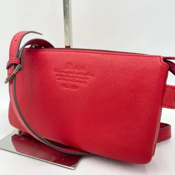 [ 새상품급 ] 다코타 Dakota 미니백 빨간색 가죽 천연 가죽 숄더백