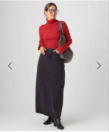 베이플로우 벨트리스 데님 스커트