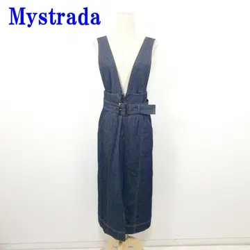 마이 스트라다 2way 데님 오버롤 스커트 면 100% 38 C3541