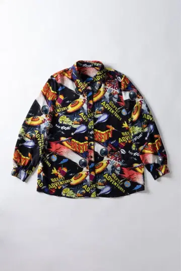 BEFTEY 비프티 이카시타 패턴 셔츠 우주 패턴 긴팔 셔츠