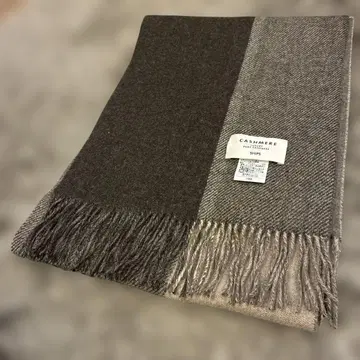 SHIPS 캐시미어 100% 머플러 다크 브라운 베이지