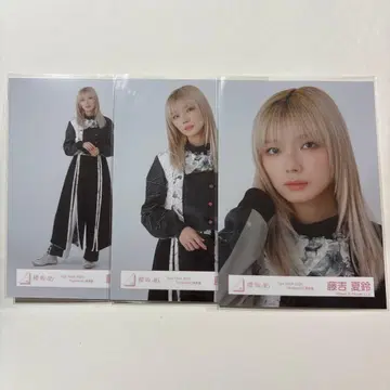 사쿠라자카 후지토시 카린 브로마이드 Addiction 블랙 의상