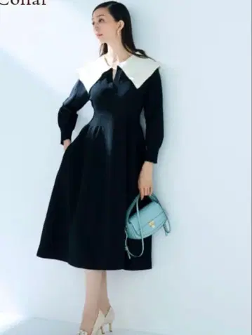 celford 카라 부착 홀 가먼트 원피스