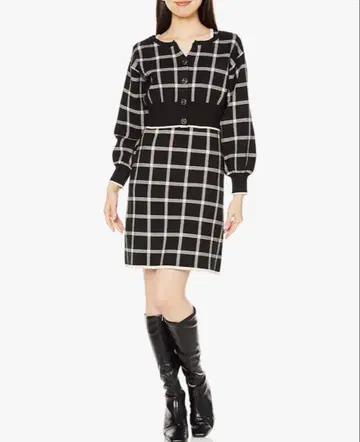 JILL by JILLSTUART 체크 자카드 니트 셋업