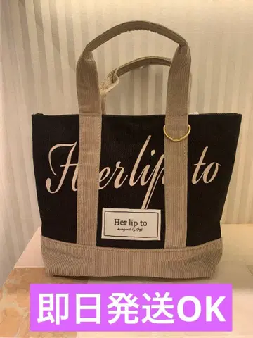 미사용 새상품 herlipto mini tote 루미네 토트백 블랙