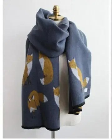 [ 미사용품 ] 부드러운 대형 스톨 여우