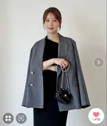 snidel Sustainable 메탈 버튼 테일러드 자켓