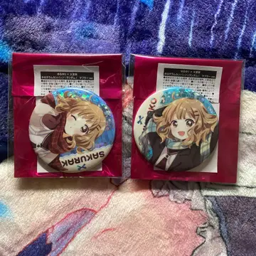 유루유리 오오무로가 사쿠라코 홀로그램 캔뱃지 세트