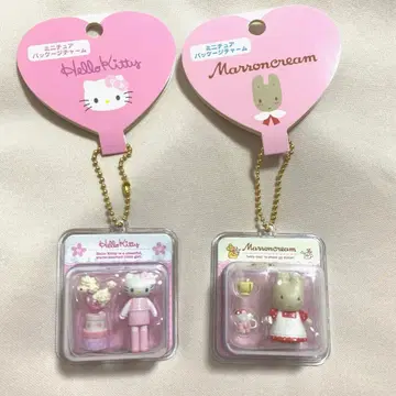 산리오 캐릭터즈 미니어처 패키지 참 롱 레그 키티 마롱 크림