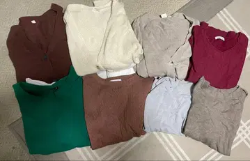 여성용 상의 가디건 니트 스웨터 외 묶음 판매