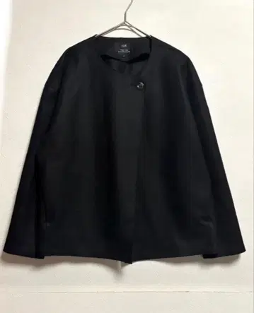 23구 울 노카라 자켓 블랙 사이즈 38