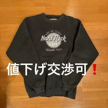 [ 레어 ] Hard Rock Cafe 맨투맨 하드 록 블랙 실버