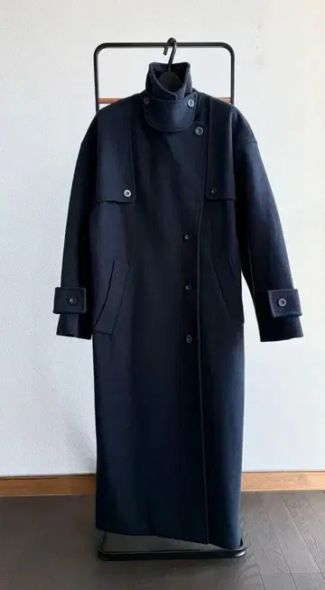 KBF 코쿤 롱 코트 NAVY