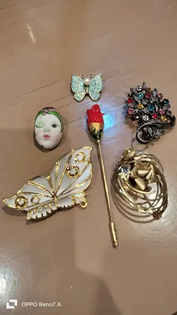 브로치 6개 세트