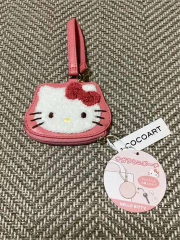 산리오 헬로키티 페이스형 미니 파우치 소품함