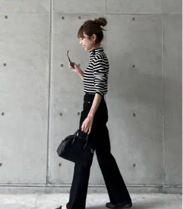 EPIMI E'PIMMY 오리지널 패치 세미 플레어 데님 S