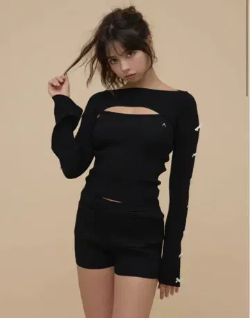 미개봉 새상품 andmaryCindy 리본 니트 세트업