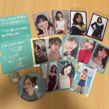 twice 미나 트레이딩 카드 메시지 카드 핀 배지 세트