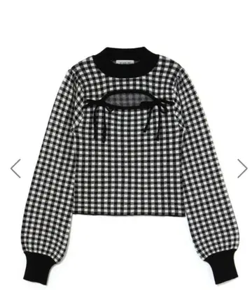 BUBBLES 더블 리본 니트탑