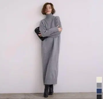 Ur's 시착만 한 상품 터틀넥 I라인 니트 원피스