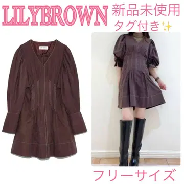 릴리 브라운 LILYBROWN 턱 디자인 미니 원피스 원피스