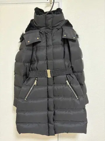 ZARA 후드 부착 블랙 다운 자켓 S 다운 코트