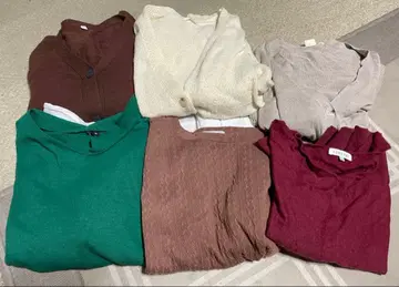 여성용 니트 가디건 상의 묶음 판매 LL