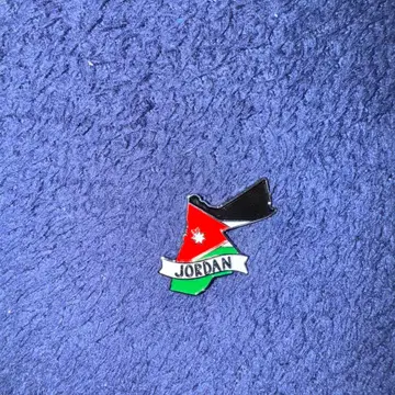 요르단 국기 핀 배지