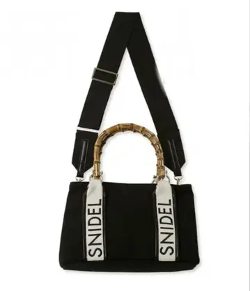 SNIDEL 스나이델 로고 대나무 백 로고 핸드백 토트백