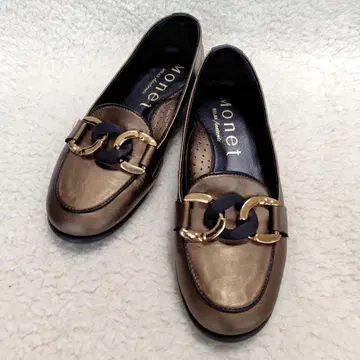 모네 체인 비트 로퍼 브론즈 22.5cm