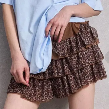 GYDA Mix material 프릴 디자인 숏팬츠 스커트