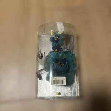 파란색 계열 꽃 머리 장식 일본 정통의상 소품