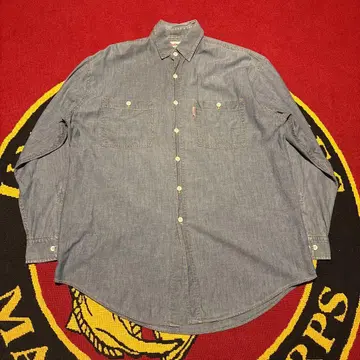 80s Budweiser 샴브레이 셔츠 usa제 빈티지