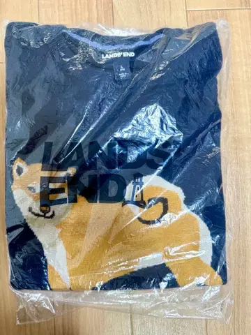 LAND'S END 강아지 디자인 스웨터 L 사이즈 네이비