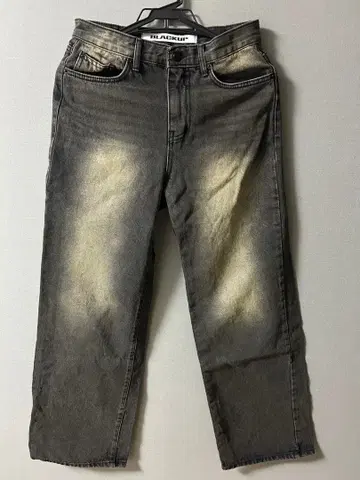 BLACKUP 노반 워싱 와이드 데님