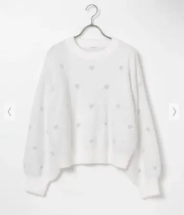 하트 무늬 페더 니트 허니즈