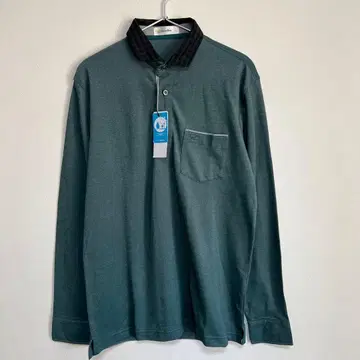 [새상품] Golden Bear 골든베어 긴팔 피케 셔츠 옷깃 체크 무늬