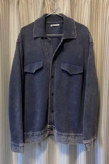 ZARA 데님 절개 니트 자켓